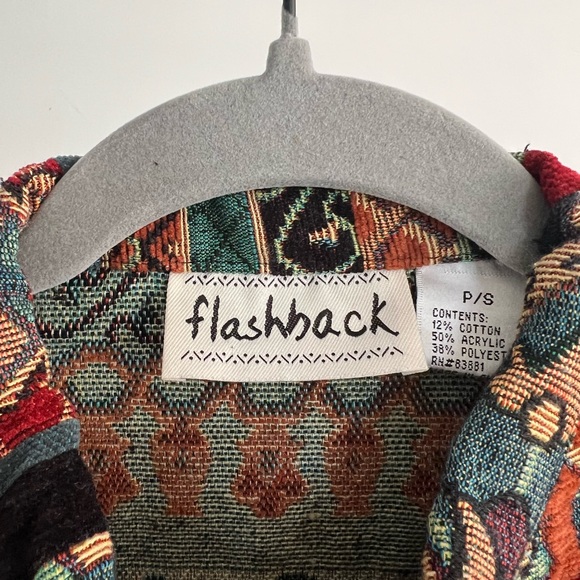 Vintage women’s FLASHBACK Tapestry Boho Sweater Blazer - Picture 4 of 5